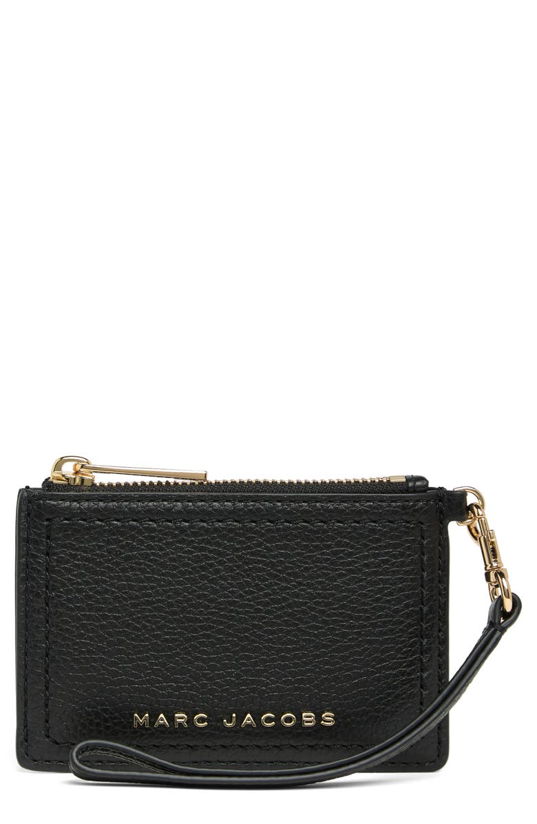 Marc Jacobs Groove Top Zip Wristlet, Main, color, Black