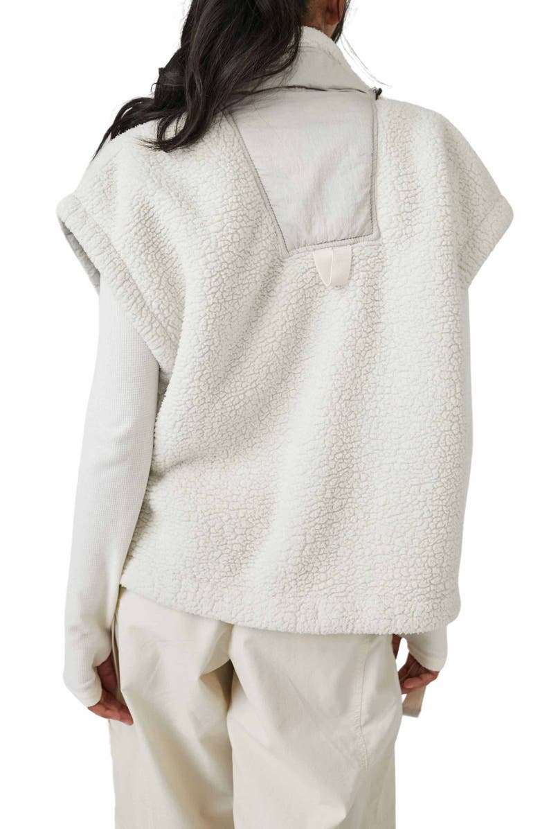 Free People FP Movement Scout It Out Fleece Vest, Alternate, color, Birch Tree