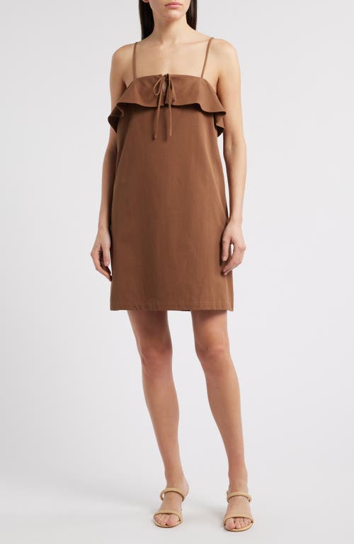 Du Paradis Acacia Minidress In Caramel Brown