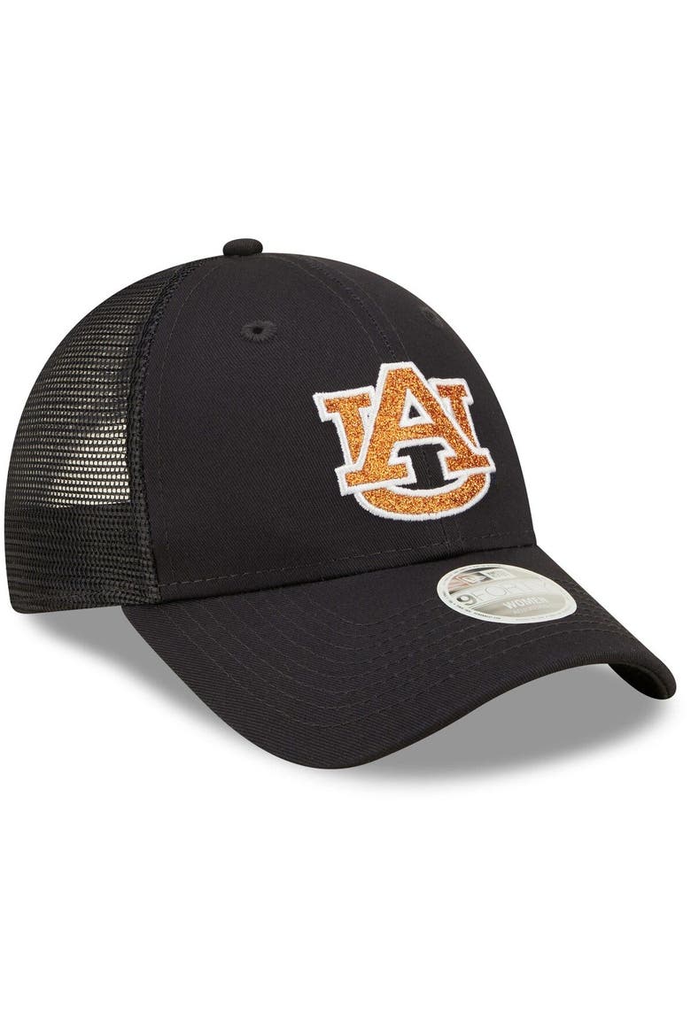 Women's New Era Navy Auburn Tigers 9FORTY Logo Spark Trucker Snapback Hat, Alternate, color, Navy