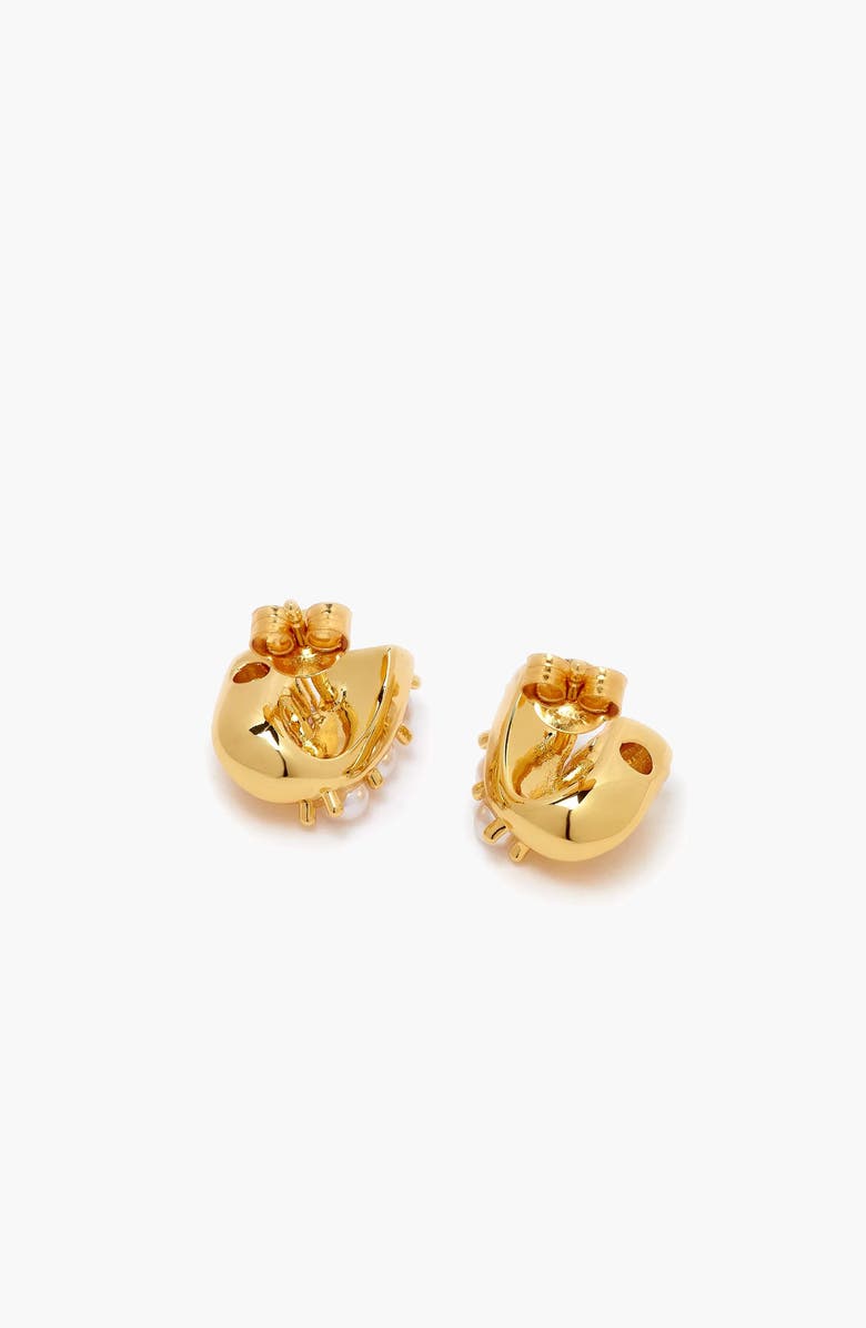 YOJ Ever Stud Pearl Earrings in Gold, Alternate, color, Gold