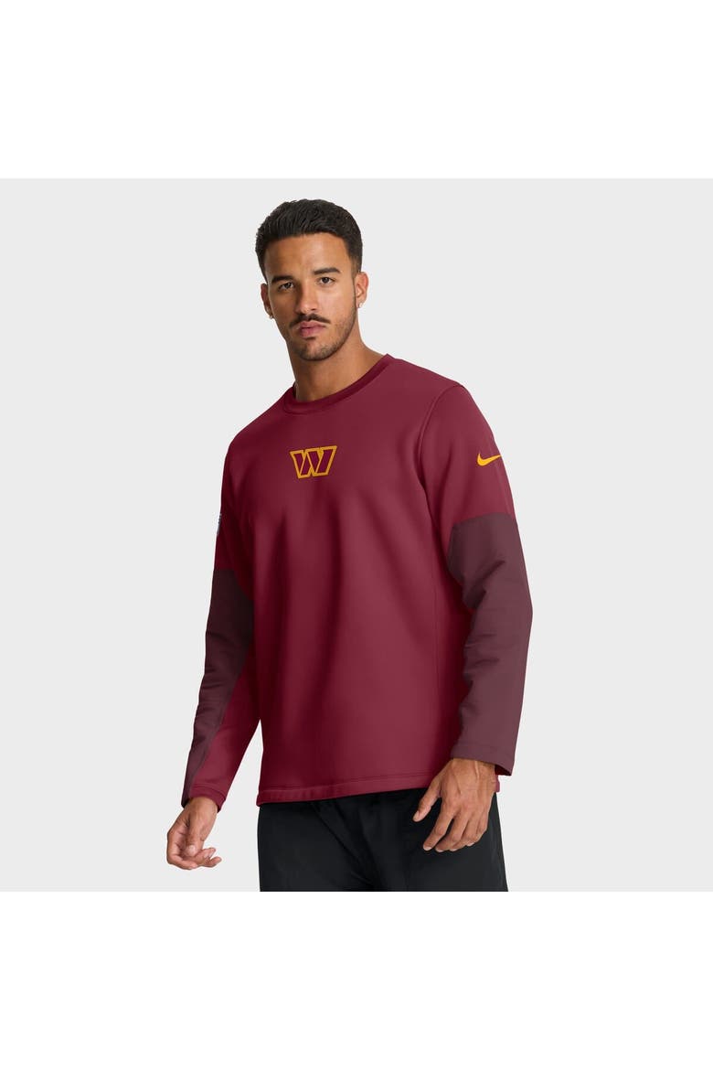 Men's Nike Burgundy Washington Commanders Sideline Scripted to Win Performance Long Sleeve T-Shirt, Main, color, Burgundy