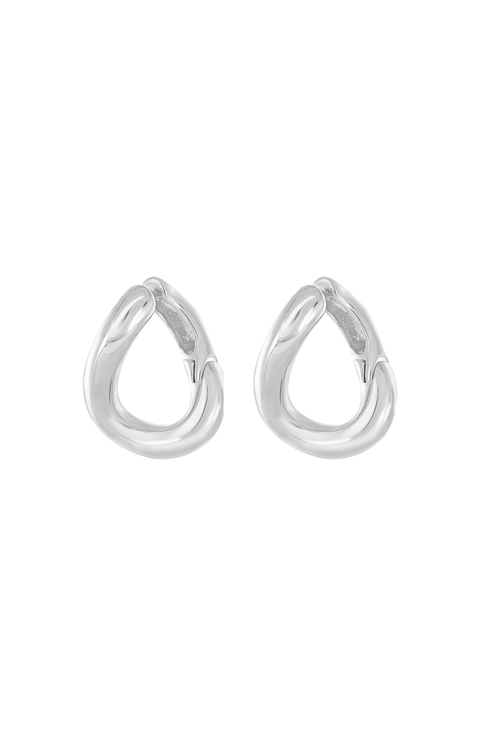 14k Gold Plated Chase Twisted Hoop Earrings Holiday Gift Idea