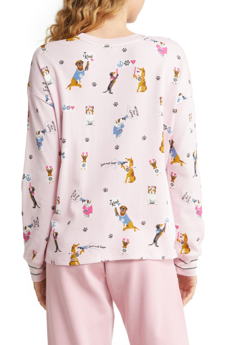 PJ Salvage Women's Woof Love Print Pajama Top, Alternate, color,