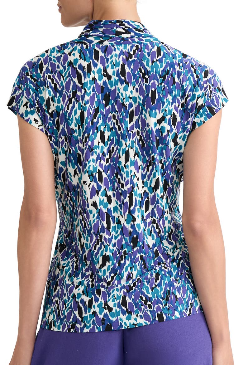 Print Pleated Shoulder Top, Alternate, color, REGAL PLUM MULTI