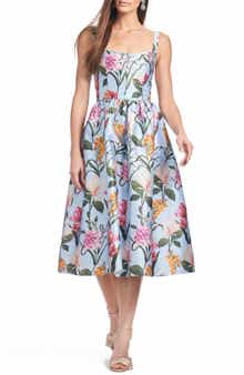 Sachin & Babi Olena Floral Mikado Cocktail Dress