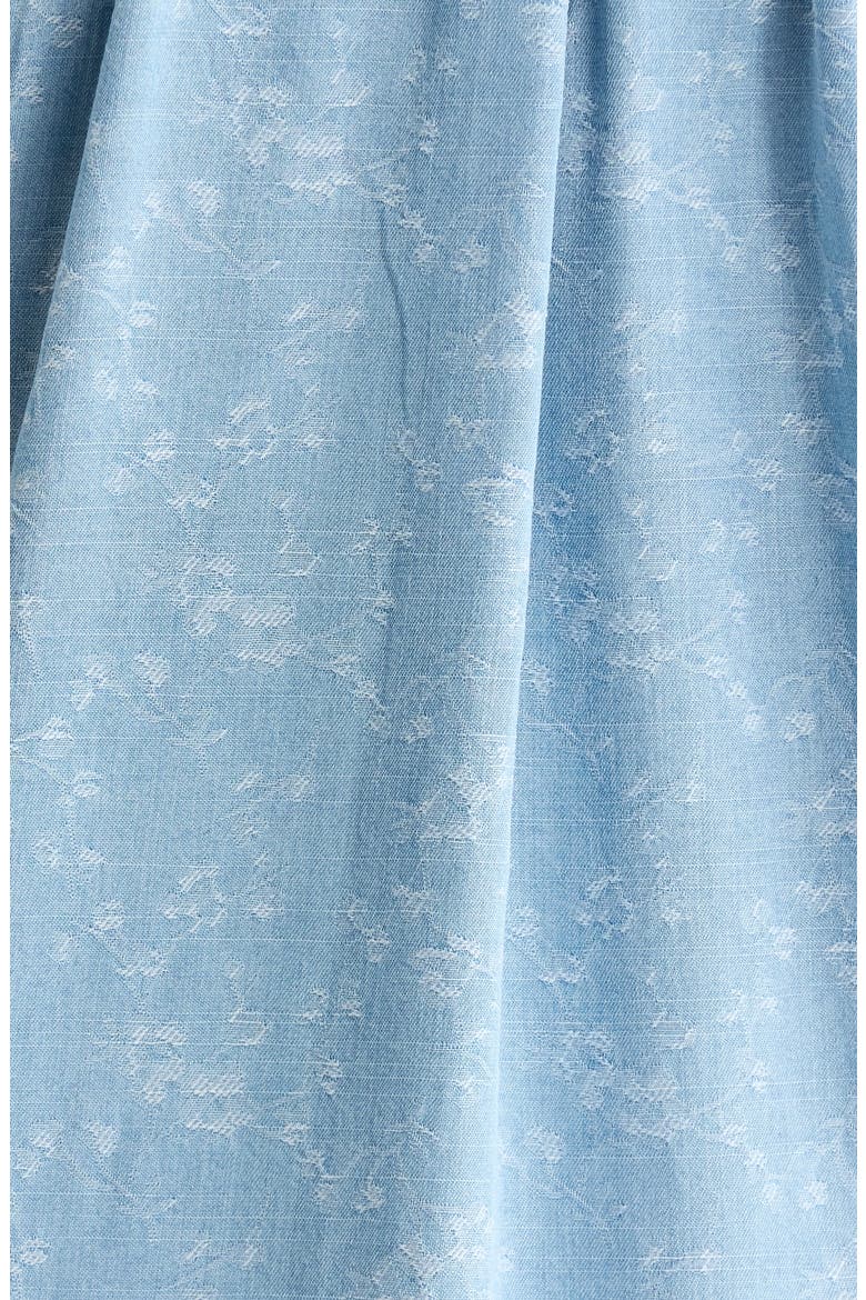 Shirred Chambray Button-up Top, Alternate, color, ROSE ICE