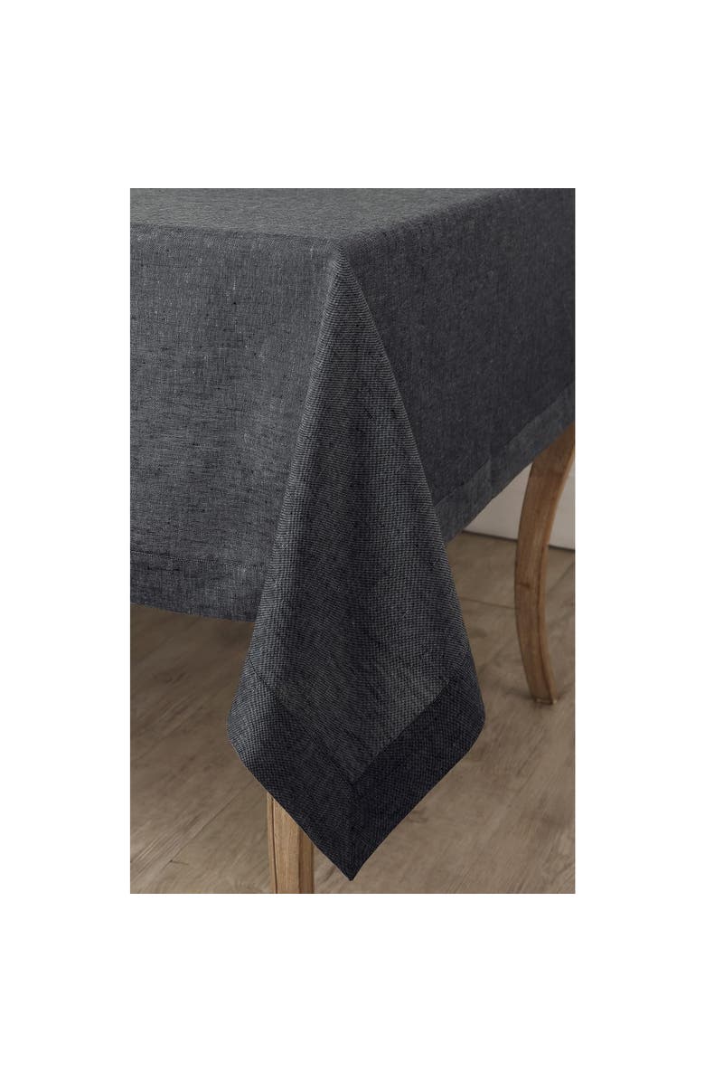Solino Home Linen Tablecloth - Athena, Alternate, color, Charcoal Grey