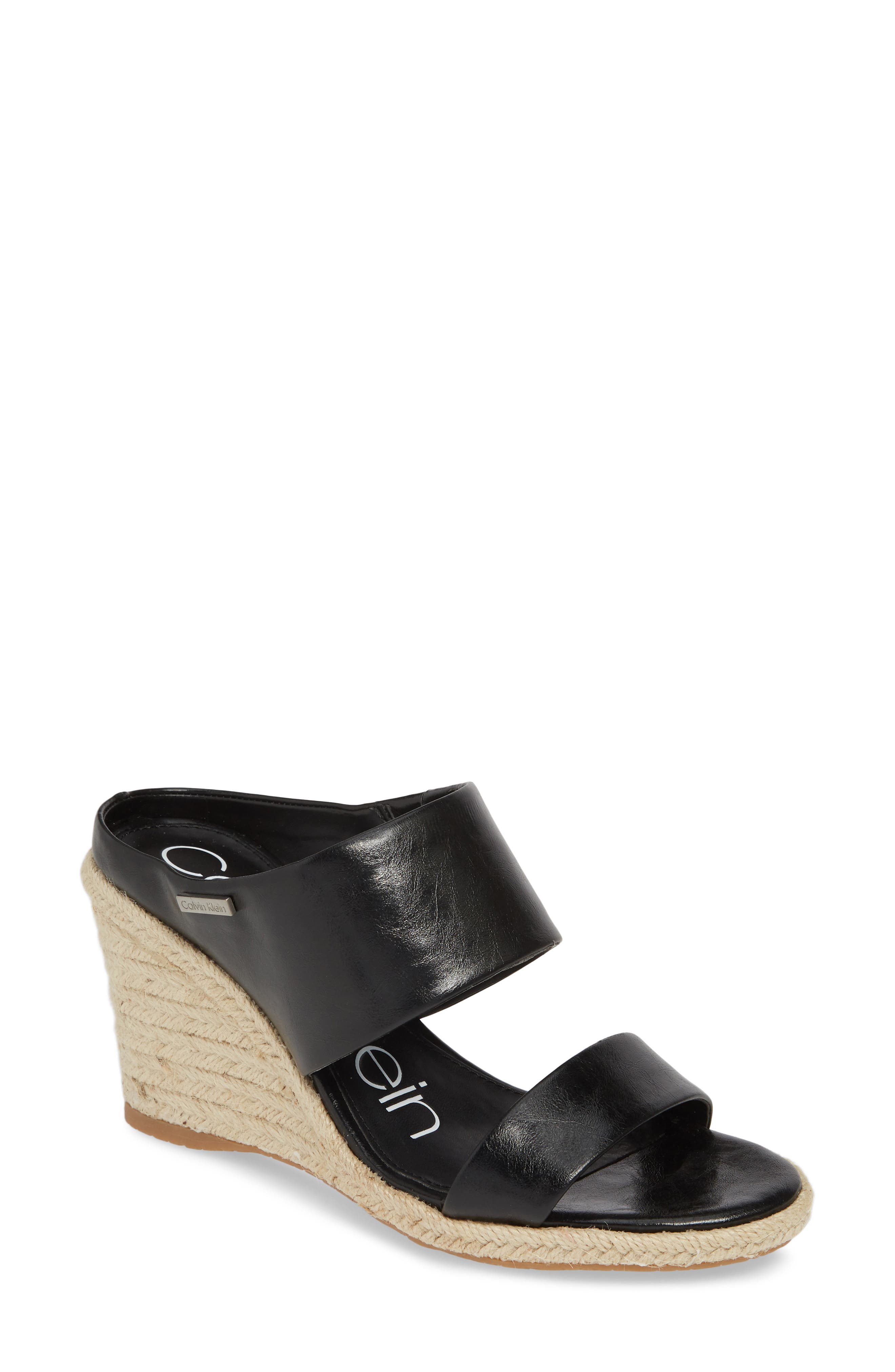 Calvin Klein Brooke Espadrille Wedge Sandal, Main, color, 