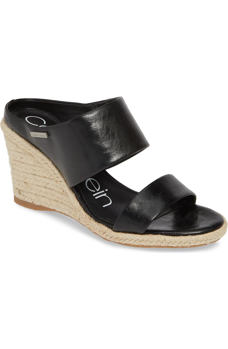 Calvin Klein Brooke Espadrille Wedge Sandal, Main, color,