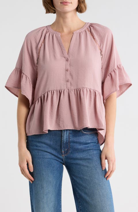 Ruffle Peplum Top