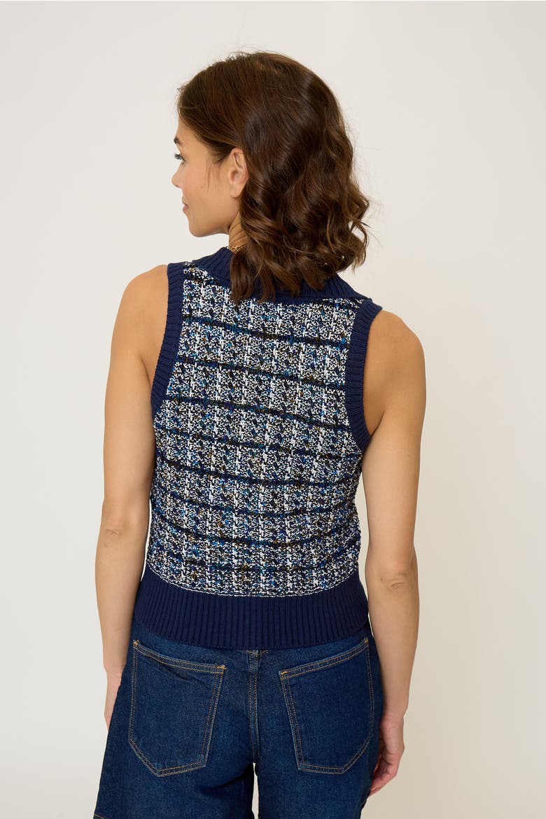Women's Dylan Sleeveless Vest, Alternate, color, Navy Multi