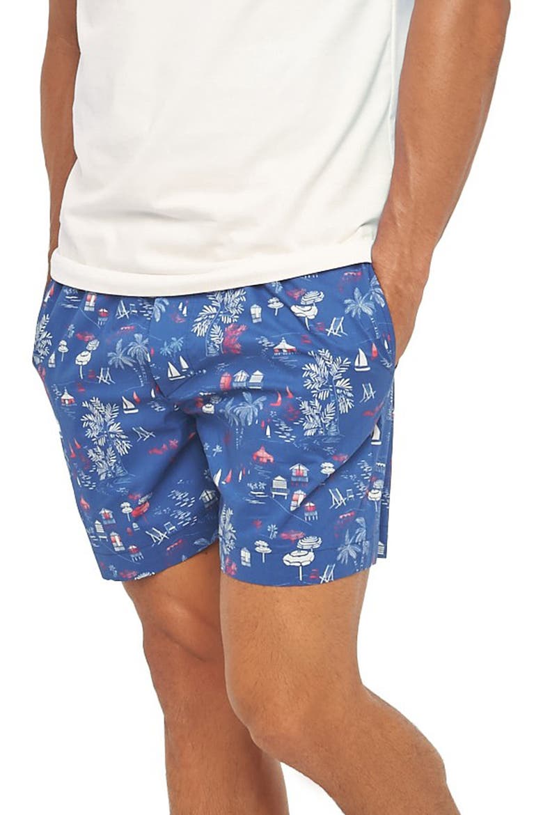 Ben St. Tropez Pajama Shorts, Alternate, color, BLUE
