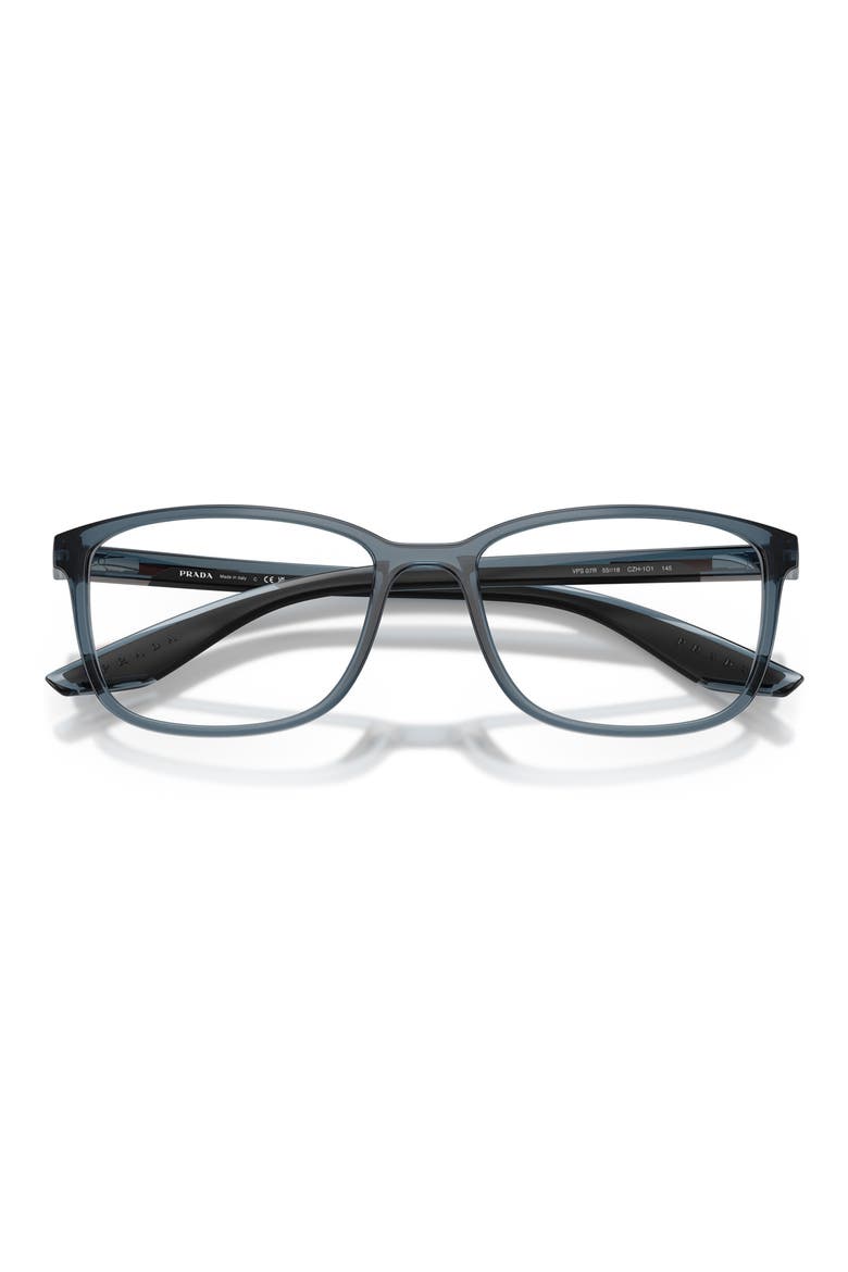 55mm Rectangle optical glasses, Alternate, color, AZURE
