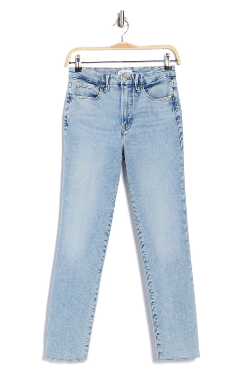 Good American Good Classic Straight Leg Jeans, Alternate, color, Indigo221