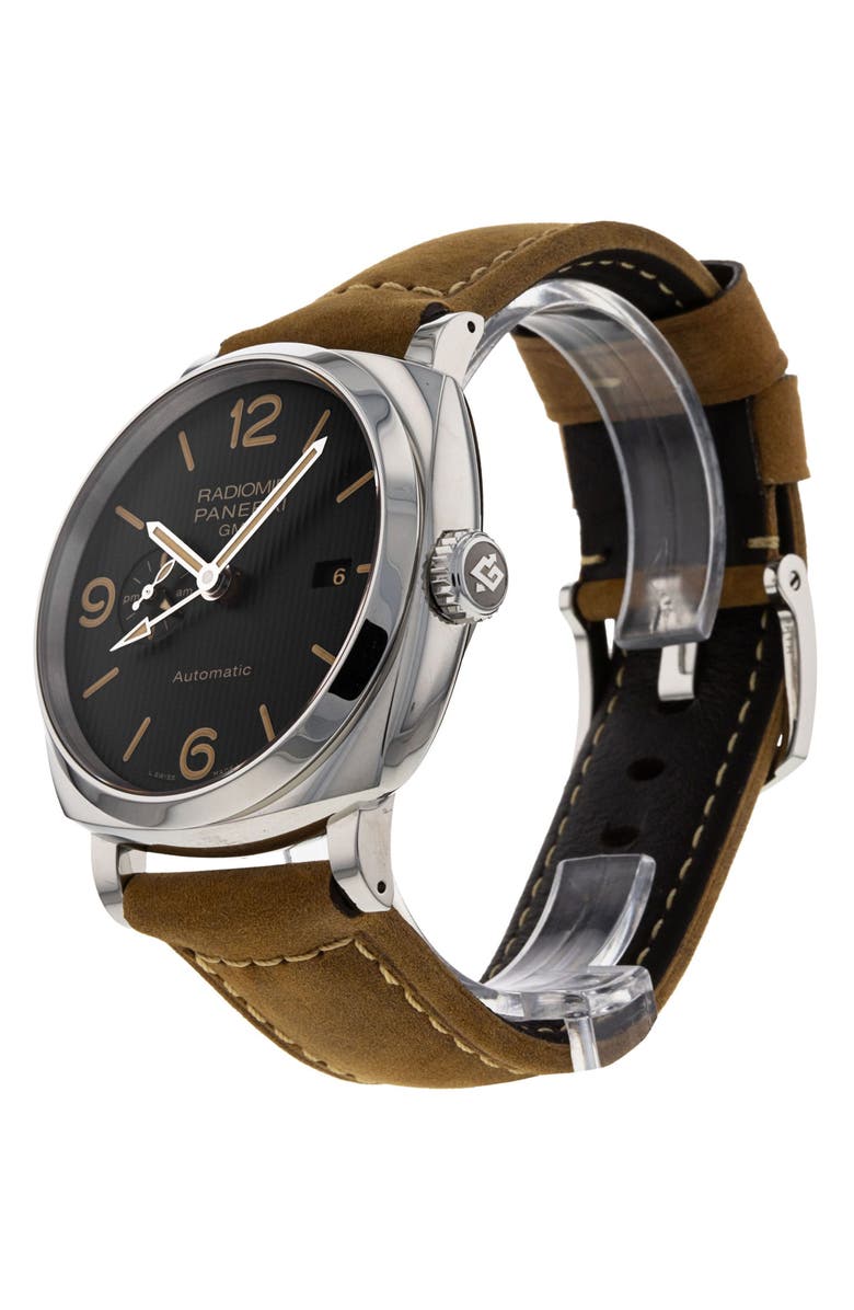 Watchfinder & Co. Panerai Preowned 2020 Radiomir 1940 3 Days GMT PAM00657 Automatic Leather Strap Watch, 45mm, Alternate, color, Black