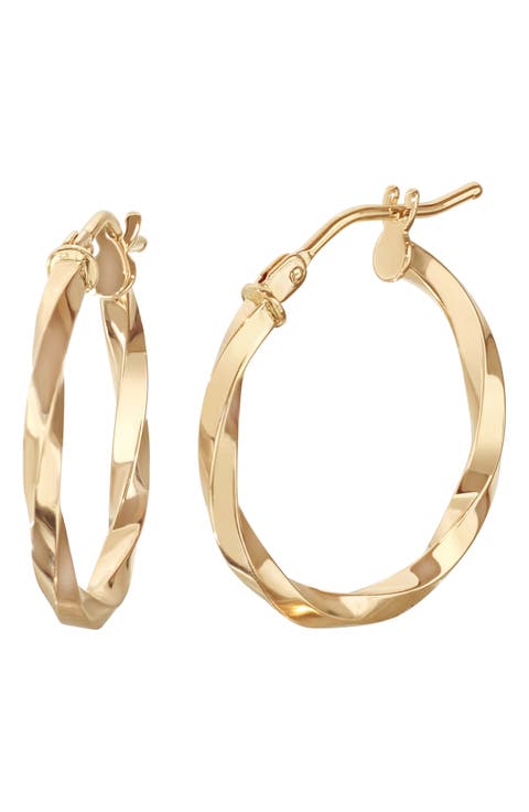 14K Gold Twist Hoop Earrings (Nordstrom Exclusive)