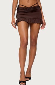 EDIKTED Koda Ruched Miniskirt