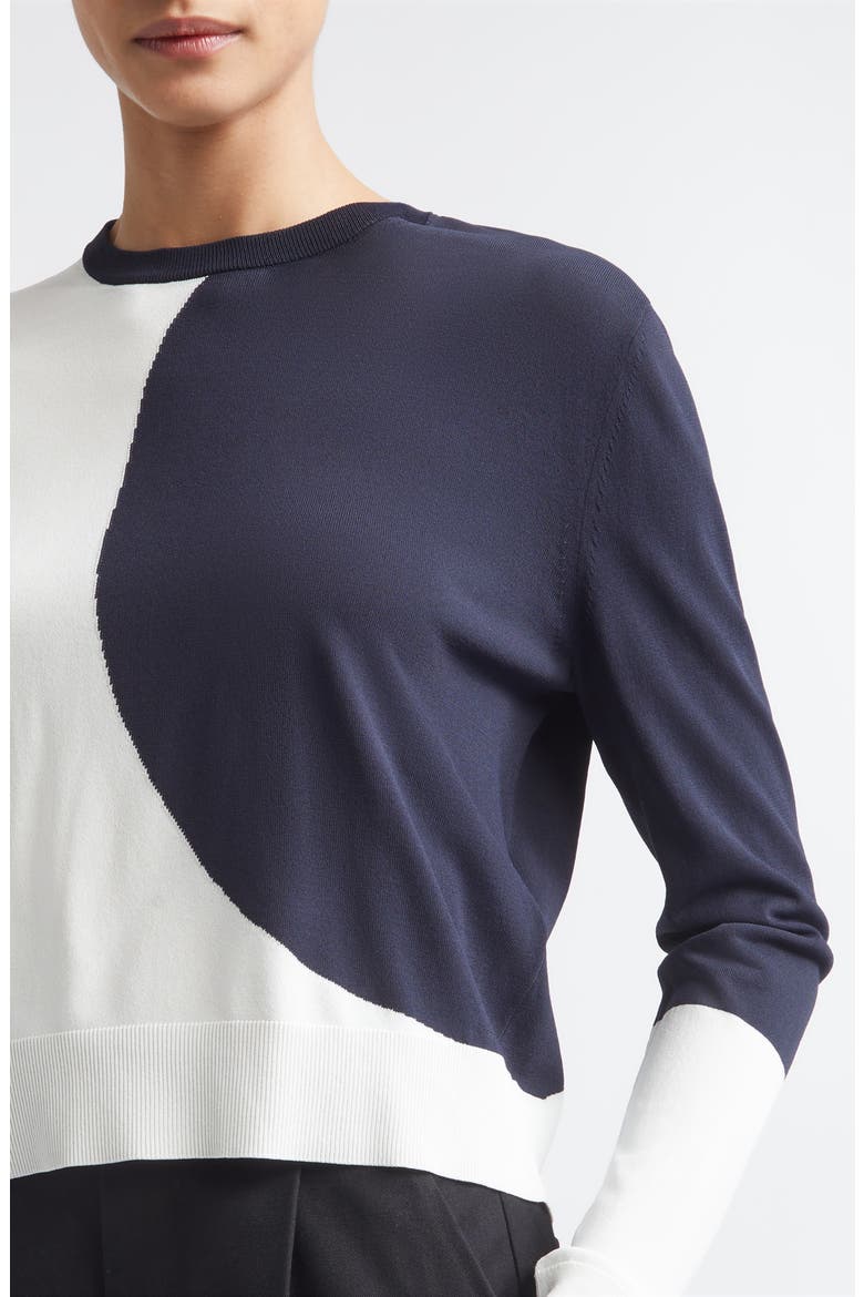 Dot Intarsia Sweater, Alternate, color, WHITE