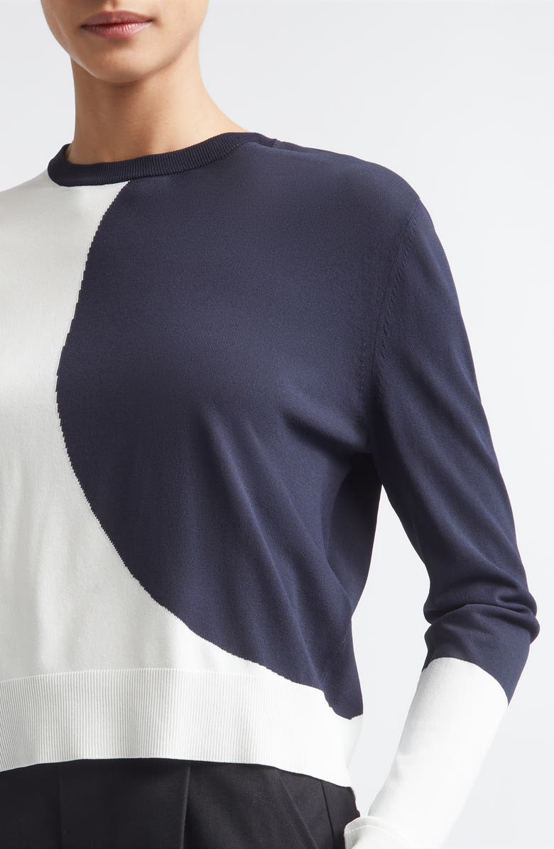 Max Mara Dot Intarsia Sweater, Alternate, color, White