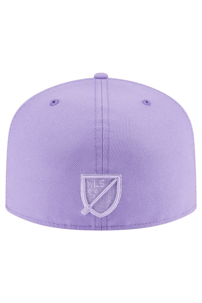 Men's New Era Purple New York City FC Color Pack A-Frame 59FIFTY Fitted Hat, Alternate, color, Purple