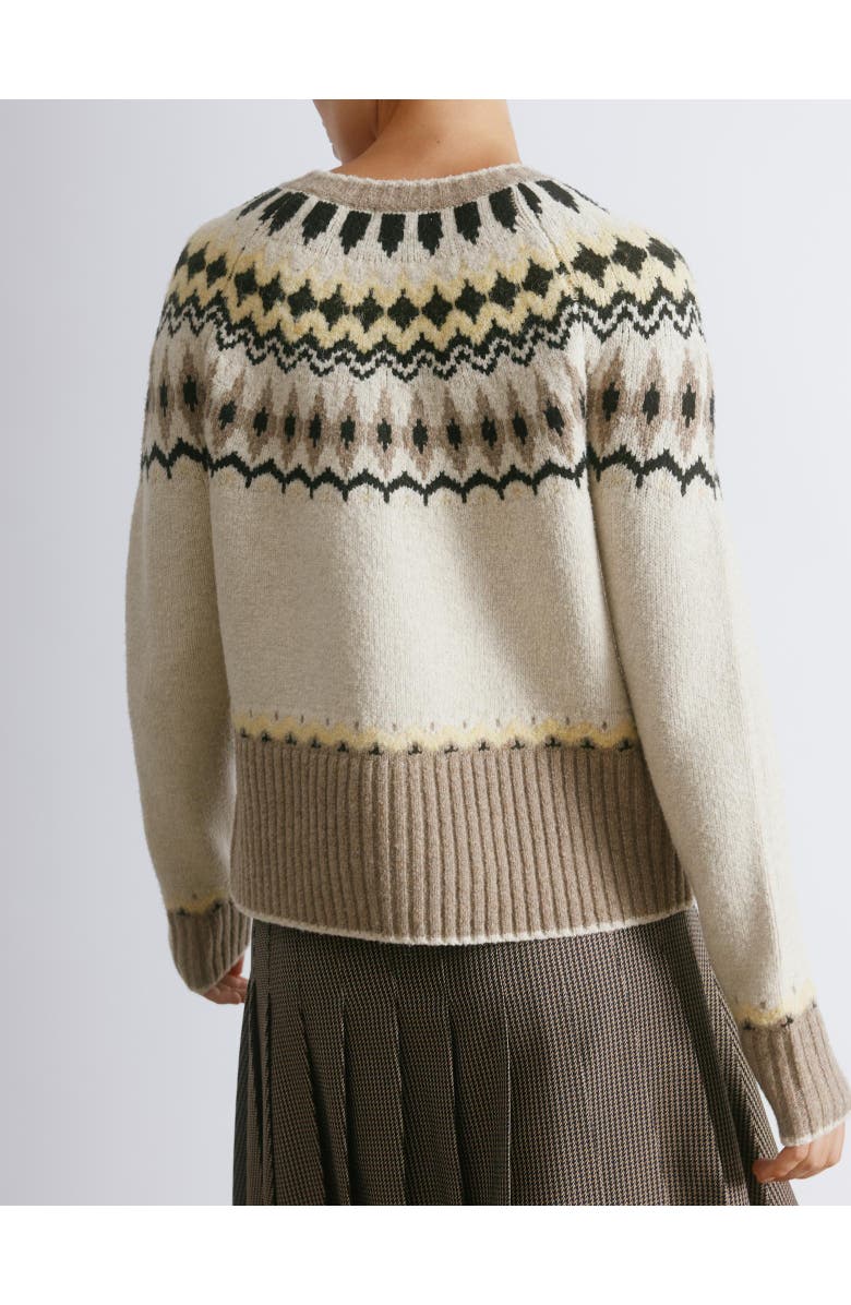 Albaray Fair Isle Yoke Cardigan, Alternate, color, Neautral