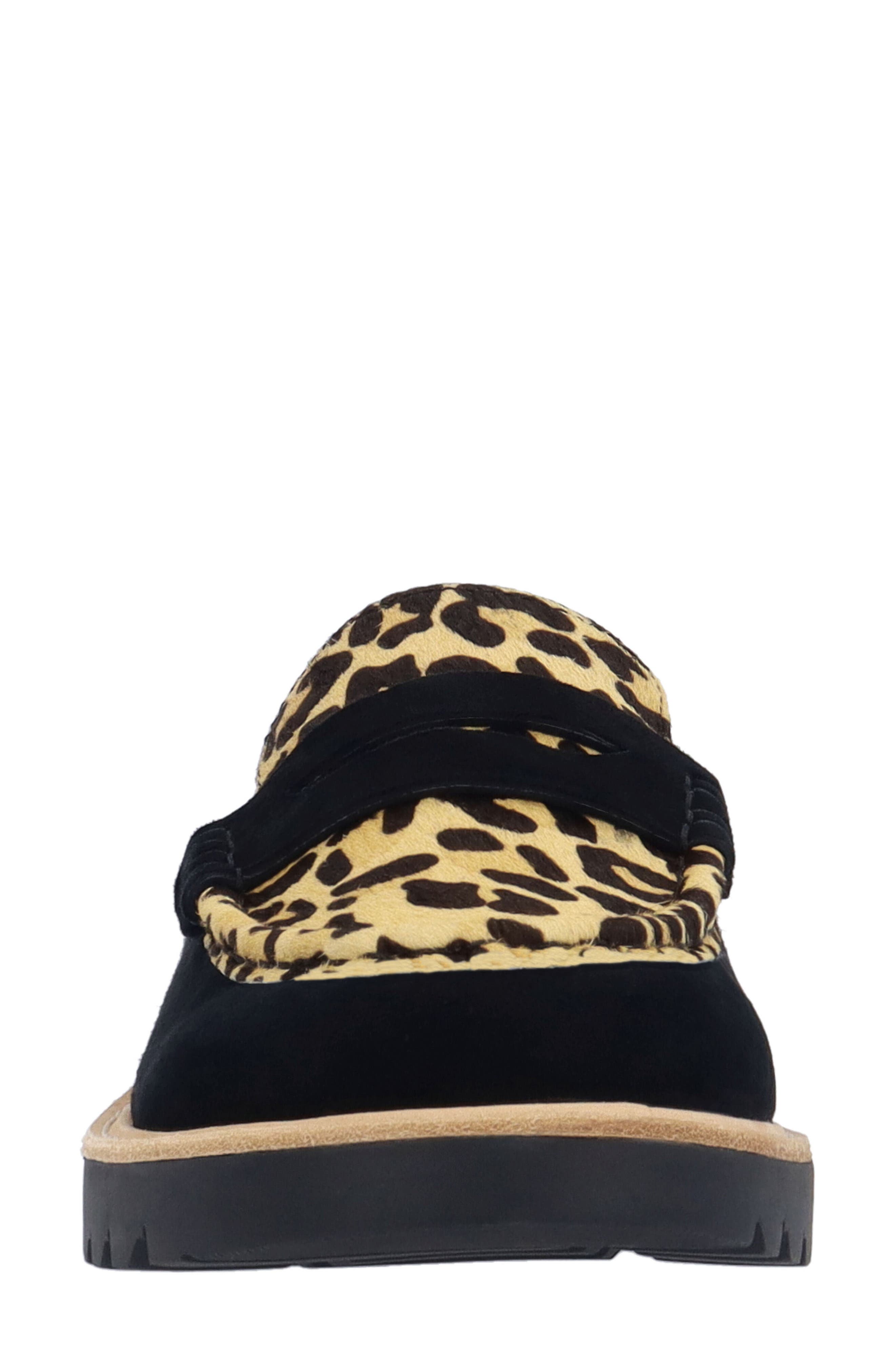 L
Amour des Pieds Yolandi Genuine Calf Hair Penny Loafer, Alternate, color, Black/ Brown