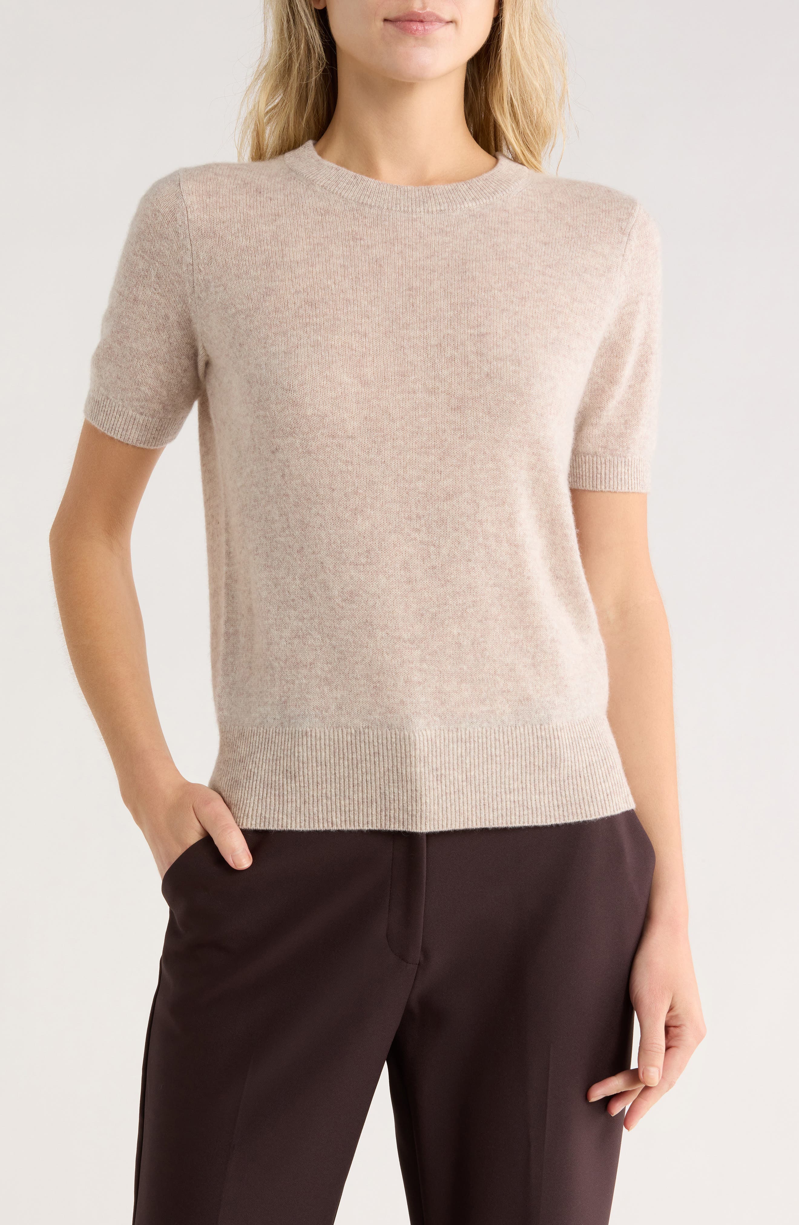 Nordstrom Short Sleeve Cashmere Sweater