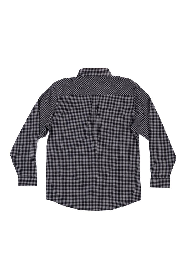 Technical Stretch Gingham Button Down Shirt, Alternate, color, GREY/ BLACK