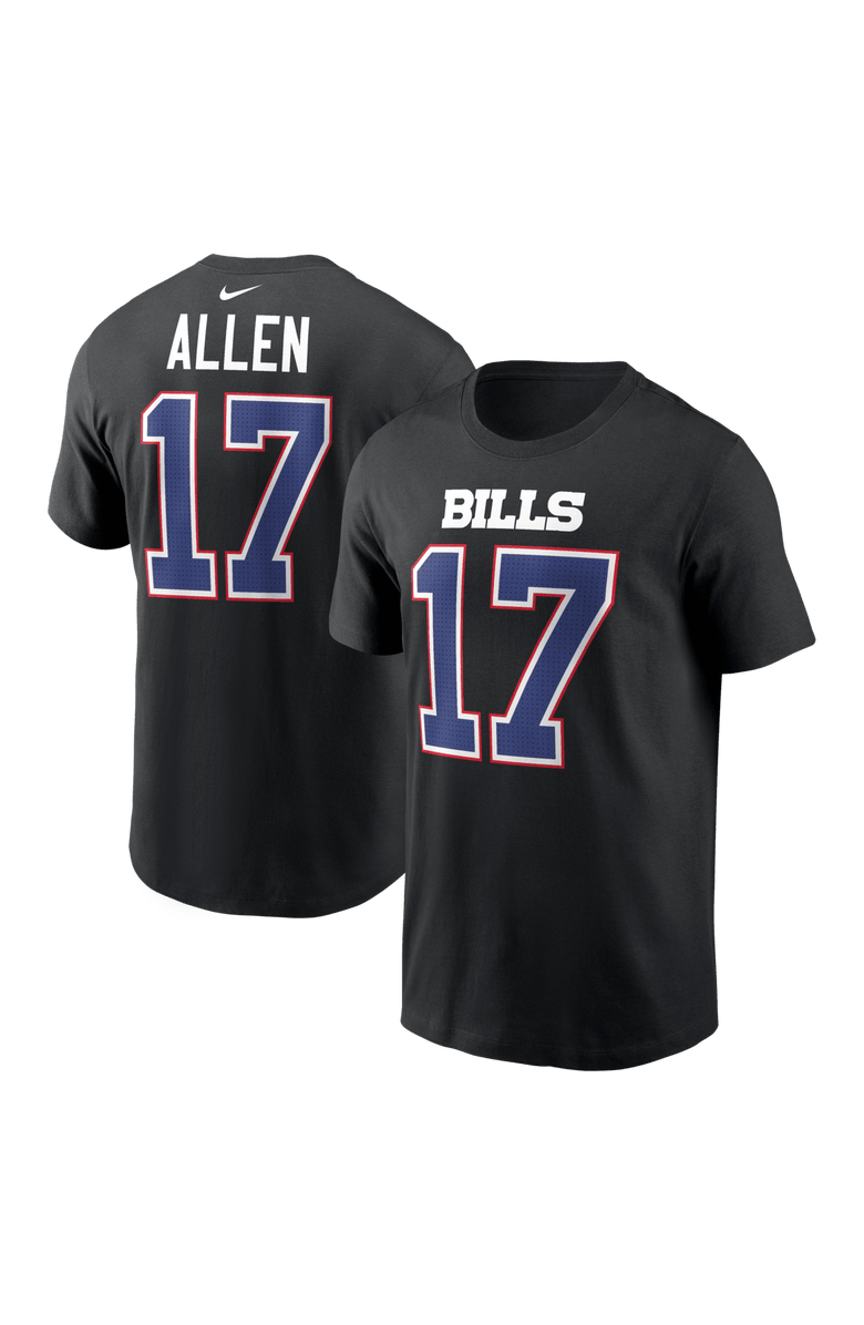 Nike Men's Nike Josh Allen Black Buffalo Bills Carbon Name & Number T-Shirt, Main, color, Black