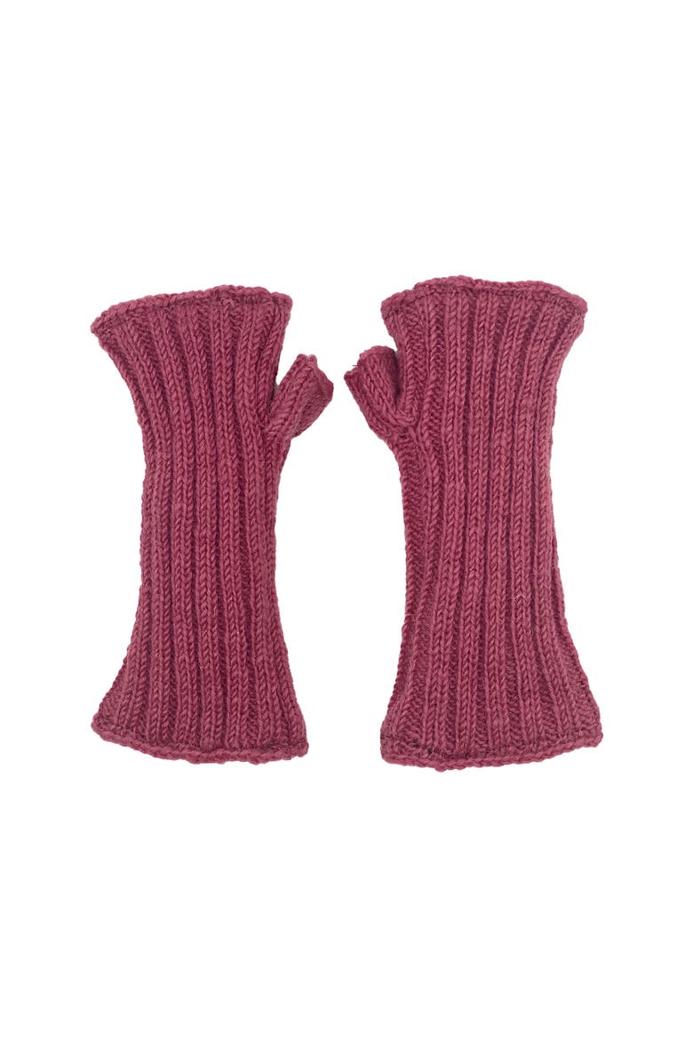 Hand-Knit Jaya Harlequin Wool Half Mitten, Main, color, Drift