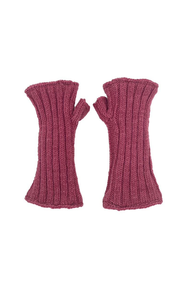 Feelgoodz Hand-Knit Jaya Harlequin Wool Half Mitten, Main, color, Drift