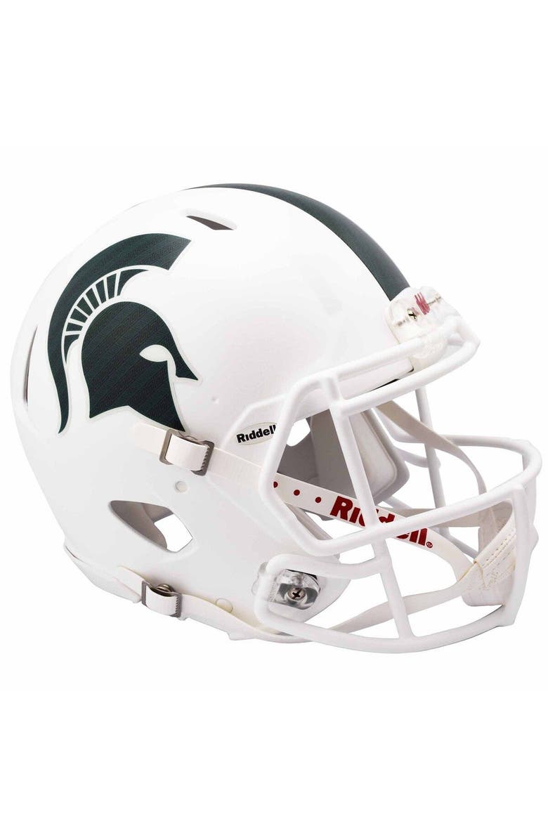 RIDDELL Michigan State Spartans Riddell 2017 Alternative White Revolution Speed Full-Size Authentic Football Helmet, Main, color, 