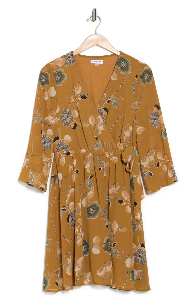 Calvin Klein Floral Print Dress, Alternate, color, 