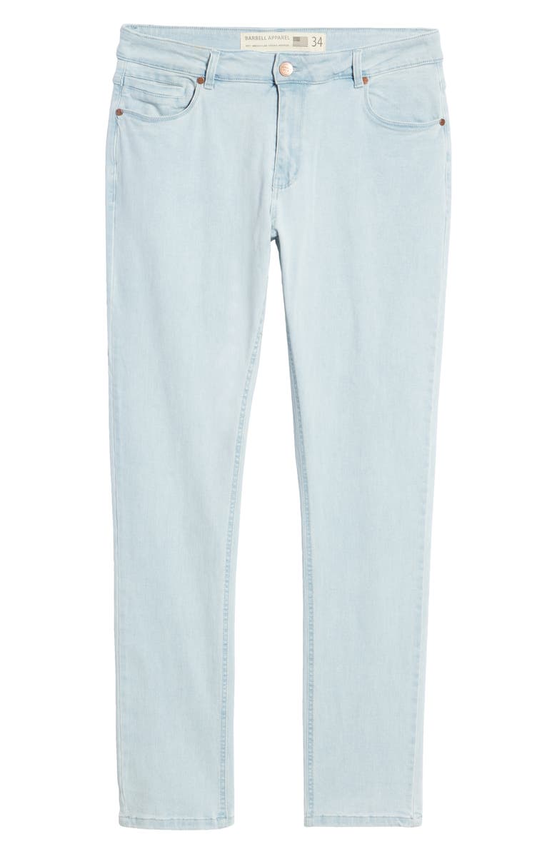 Barbell Apparel Straight Athletic Fit Stretch Jeans, Alternate, color,