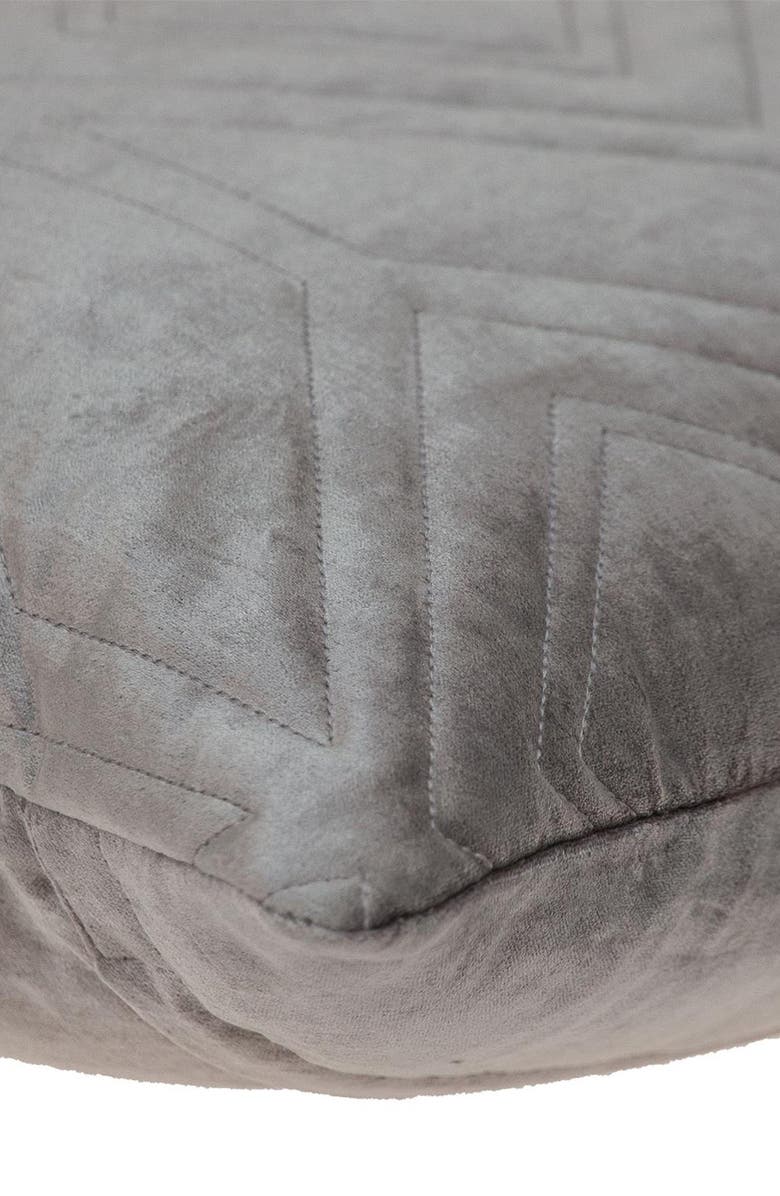 PARKLAND COLLECTION Reta Diamond Quilted Throw Pillow, Alternate, color, Taupe