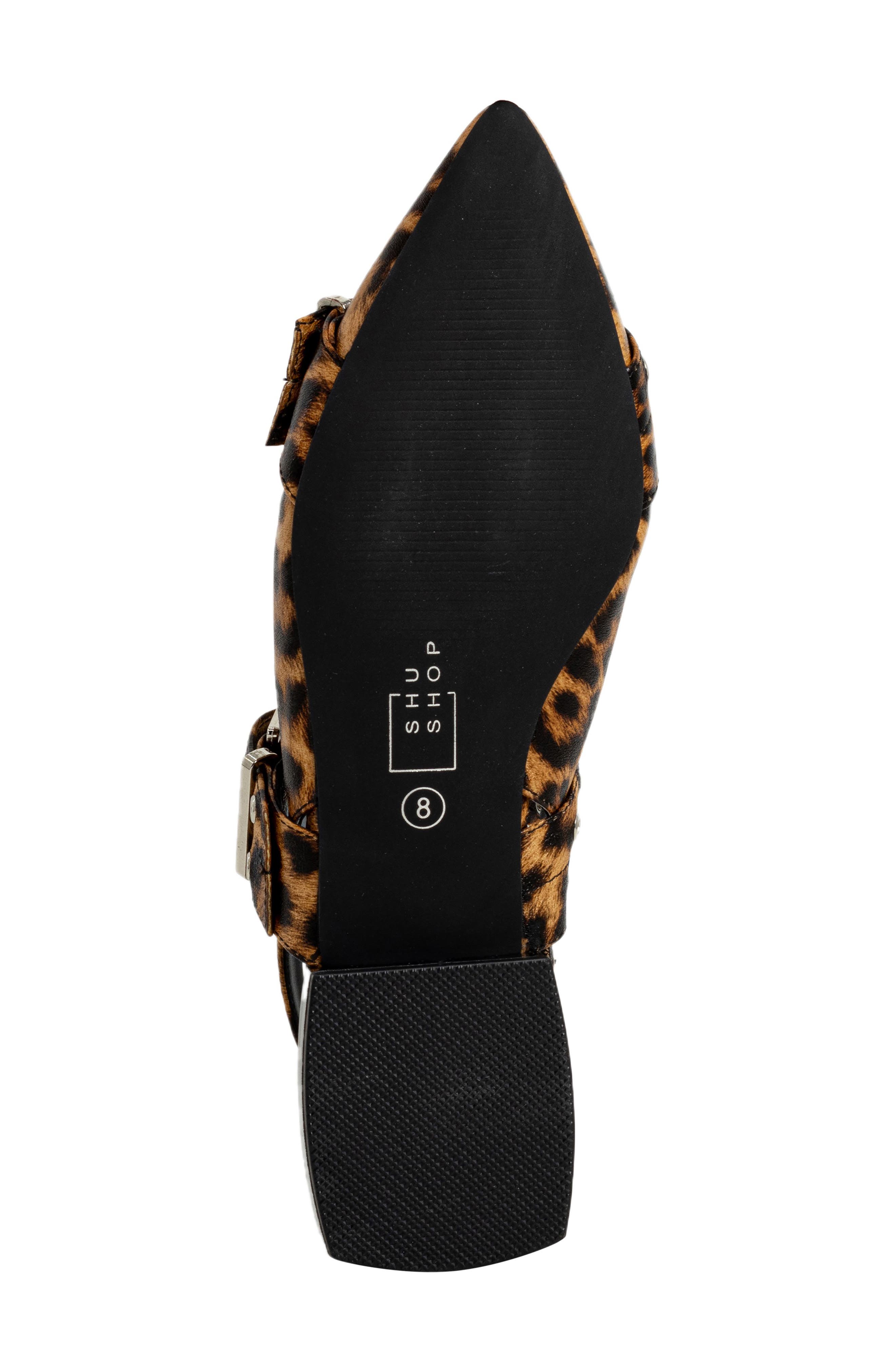 Angela Slingback Pointed Toe Pump, Alternate, color, LEOPARD PRINT