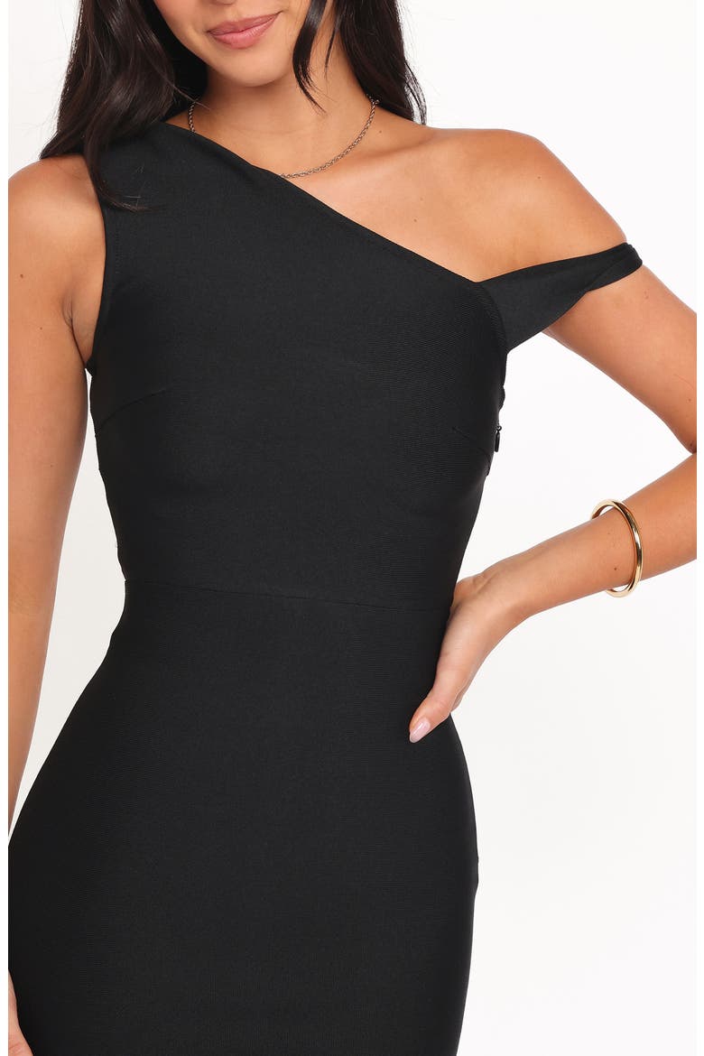 Hudson One-Shoulder Body-Con Dress, Alternate, color, BLACK