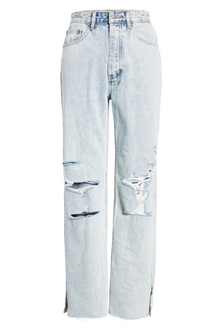 Brooklyn Jean Muse Split Straight Leg Jeans, Alternate, color, DENIM