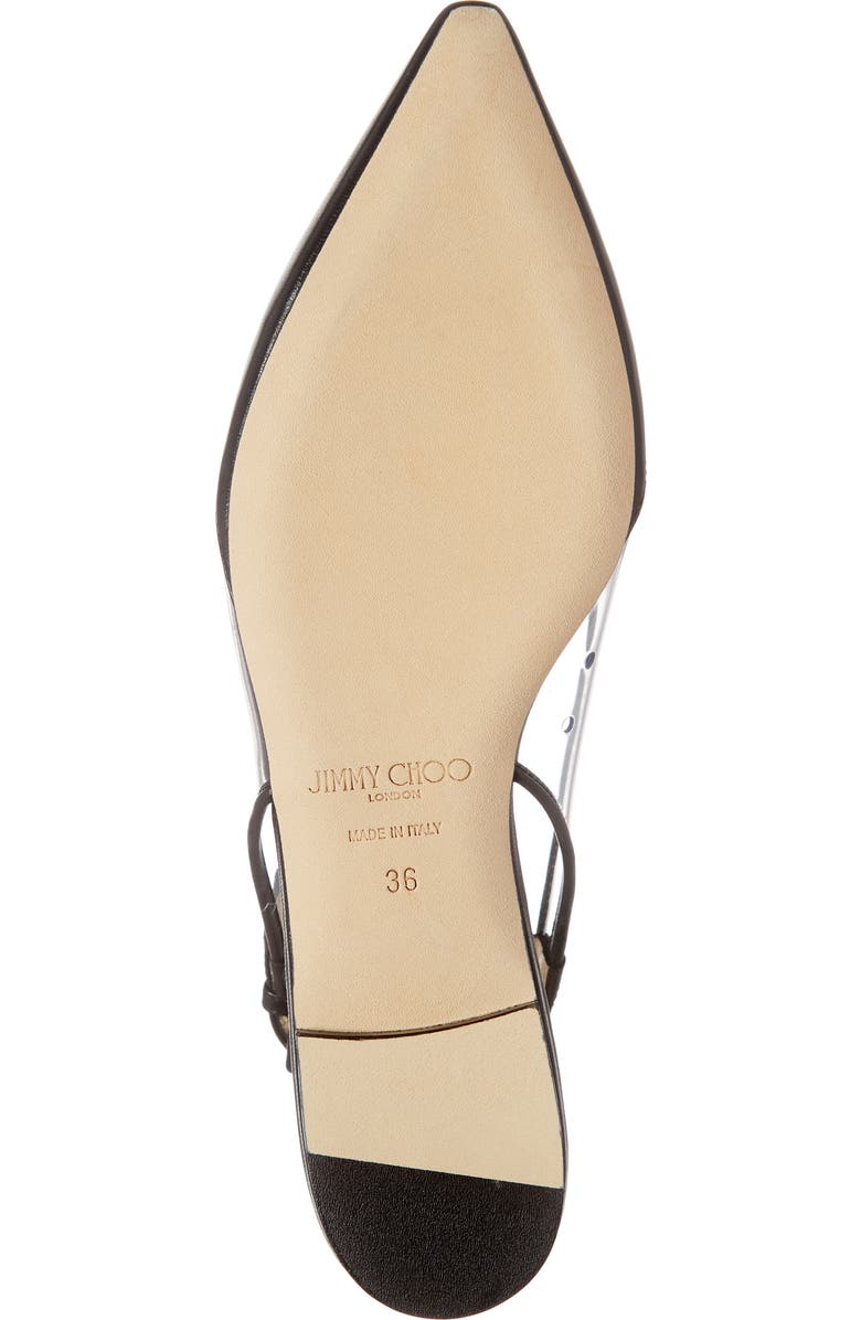 Jimmy Choo Erin Clear Slingback Flat, Alternate, color,