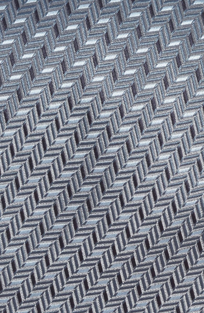 Canali Geometric Silk Tie, Alternate, color, Light Blue