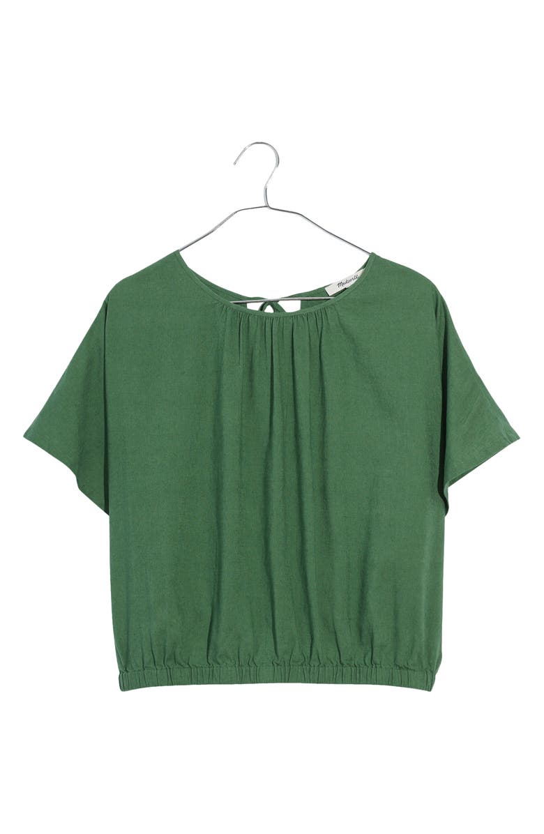 Madewell Michele Linen Blend Bubble Top, Alternate, color,