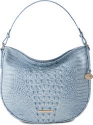 Brahmin Small Kathleen Croc Embossed Leather Shoulder Bag