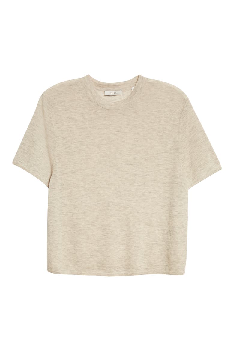 Easy Wool Blend Short Sleeve Sweater, Alternate, color, LIGHT GREY