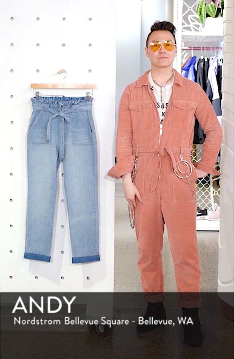 Belted Paperbag Waist Jeans, sales video thumbnail