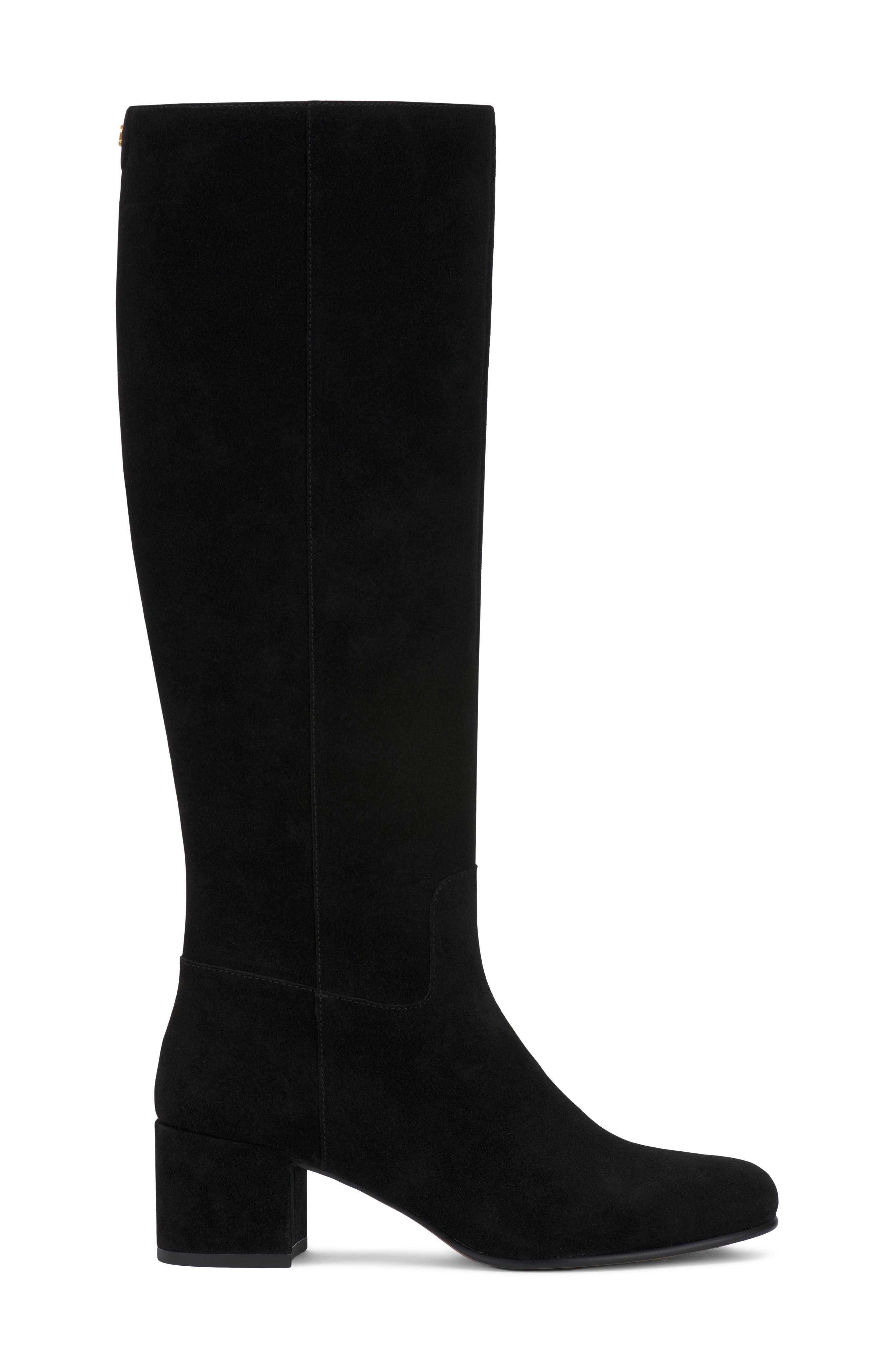 Pazzla Leather Knee High Boot, Alternate, color, BLACK