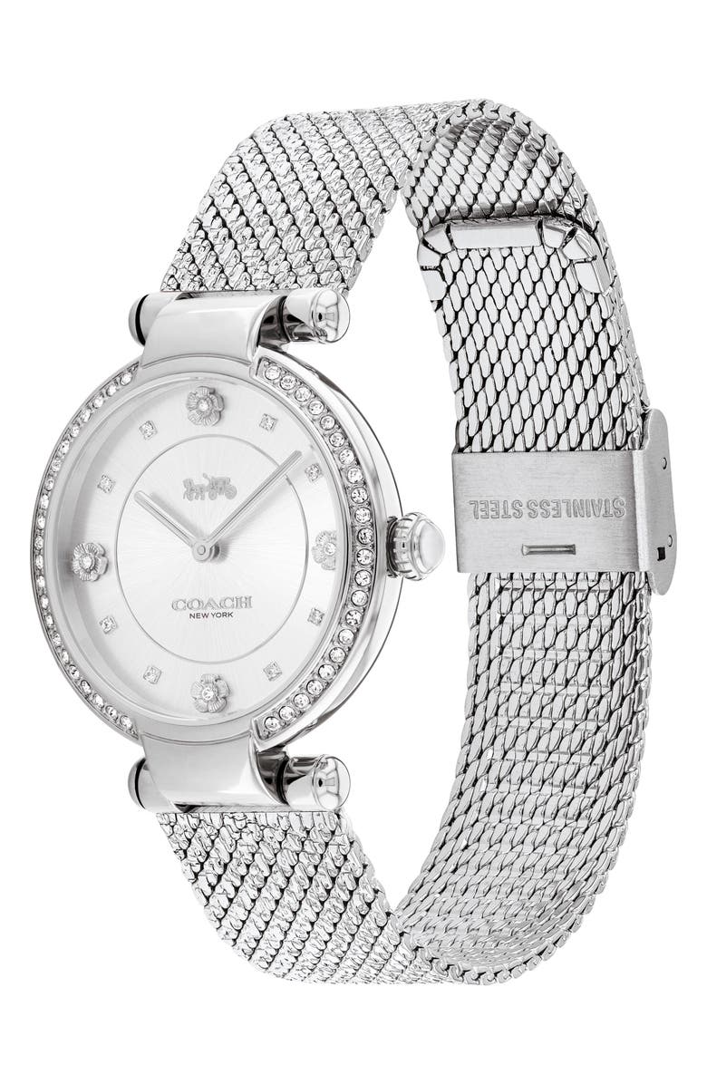 COACH Cary Mesh Bracelet Watch, 34mm, Alternate, color, 