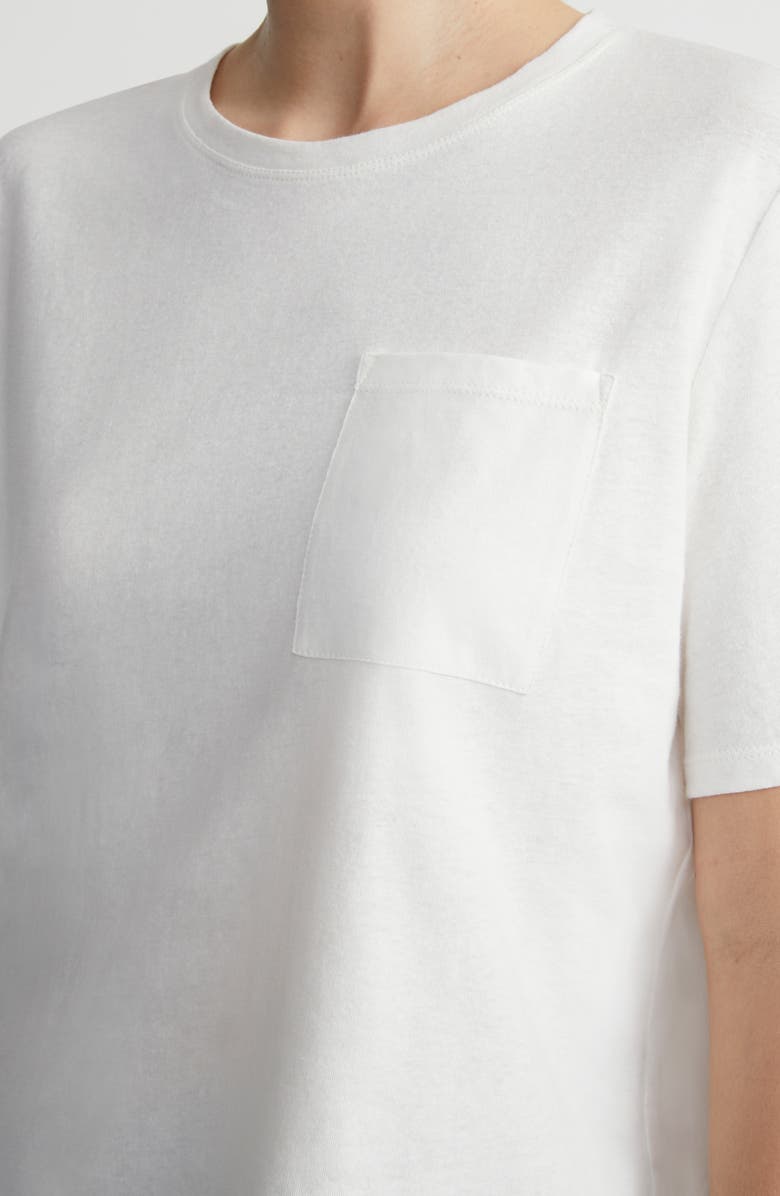 Lafayette 148 New York Linen & Cotton Pocket T-Shirt, Alternate, color, 