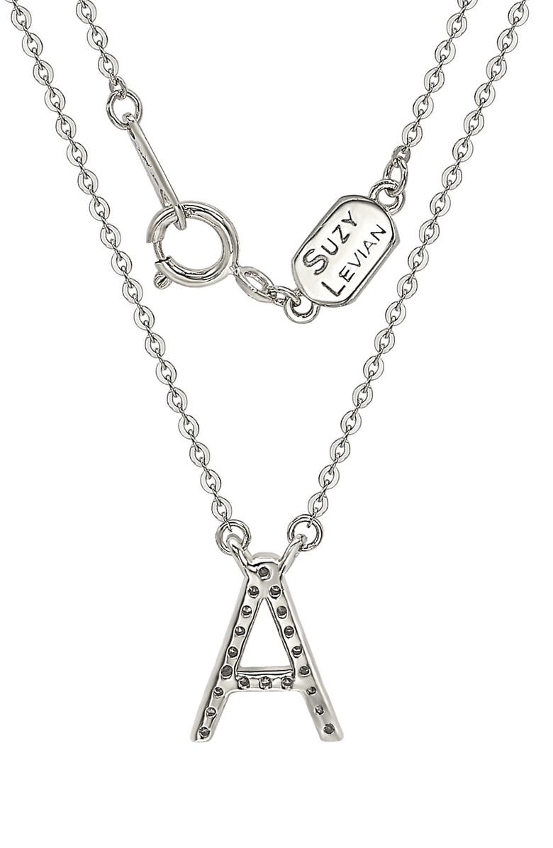 SUZY LEVIAN Diamond Initial Pendant Necklace - 0.50ct., Alternate, color, 