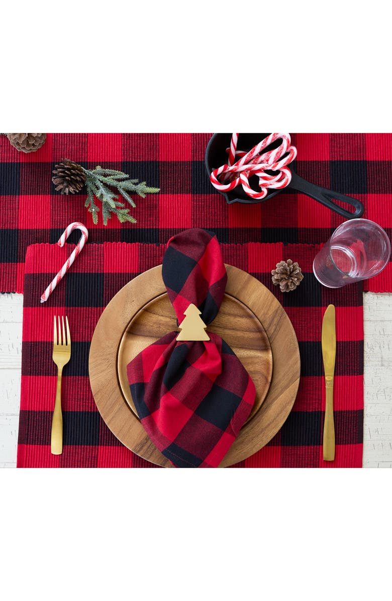 Design Imports Tree Set of 4 Napkin Rings, Alternate, color, Gold Tree